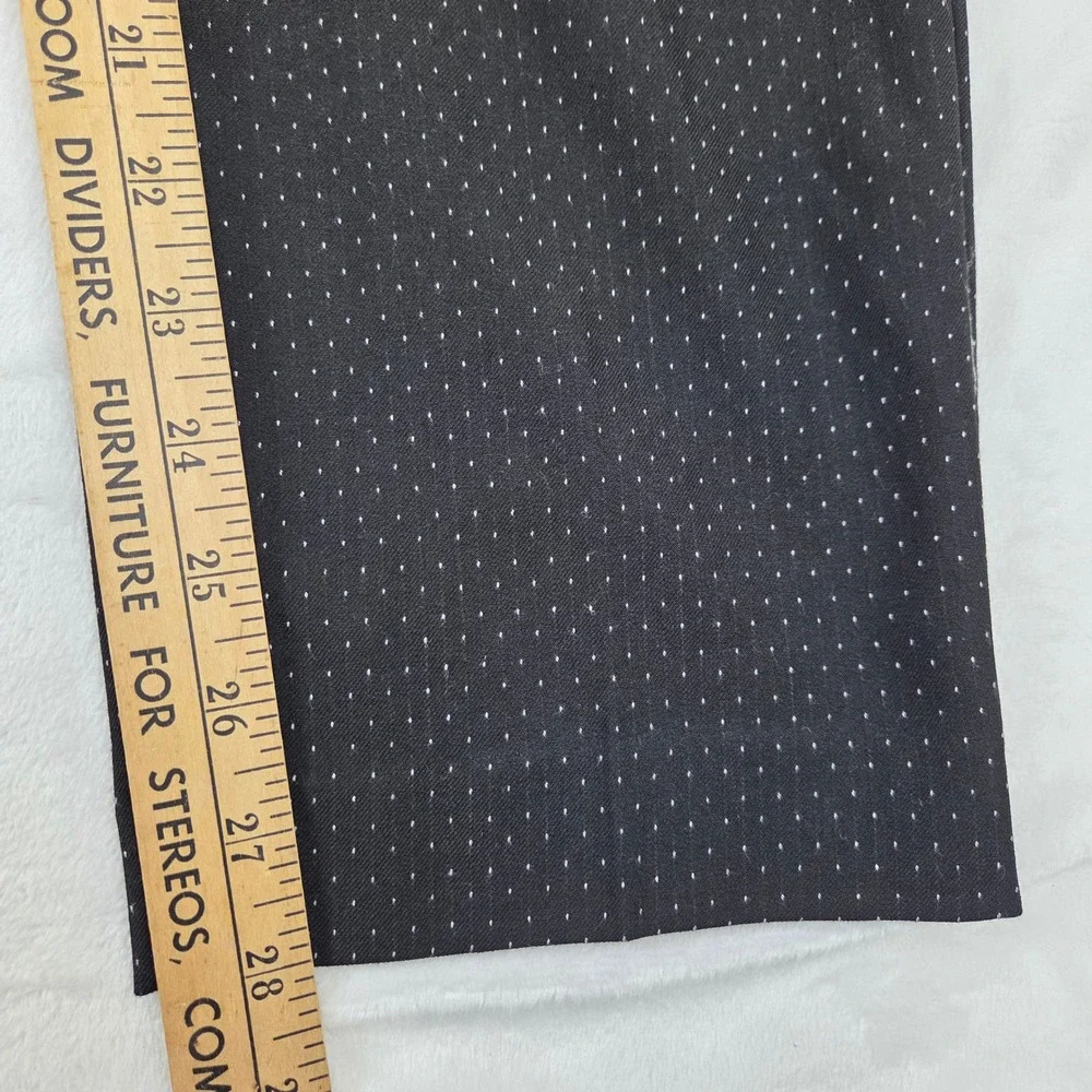 Express Dress Pants Women 10R Black Polka Dot Columnist Ankle Trousers Excellent